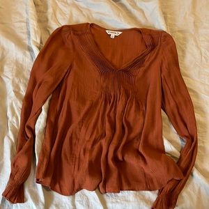 Burnt orange long sleeve top